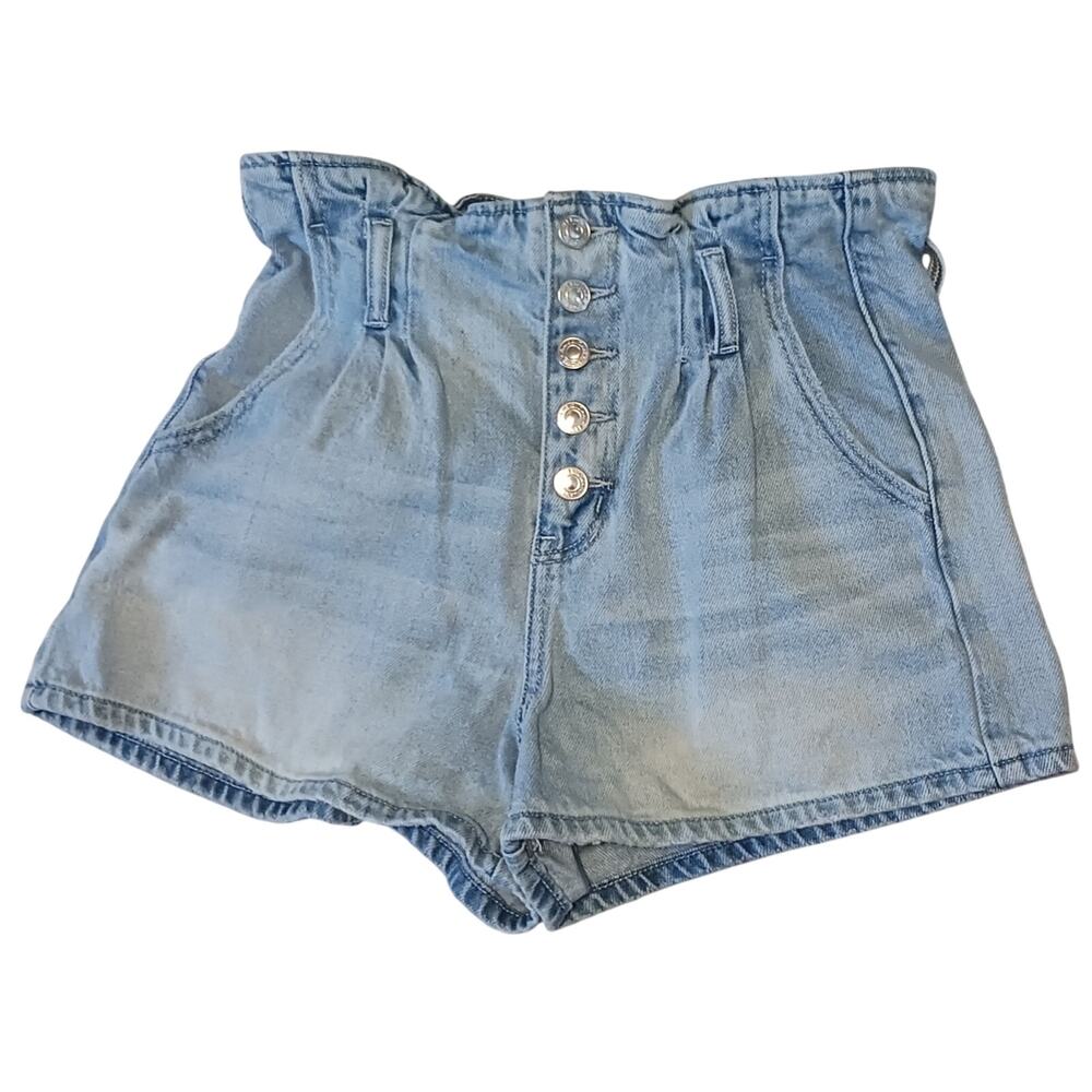 American Eagle Womens Mom Short Light Wash Vintage High-Rise Denim Shorts Size 6